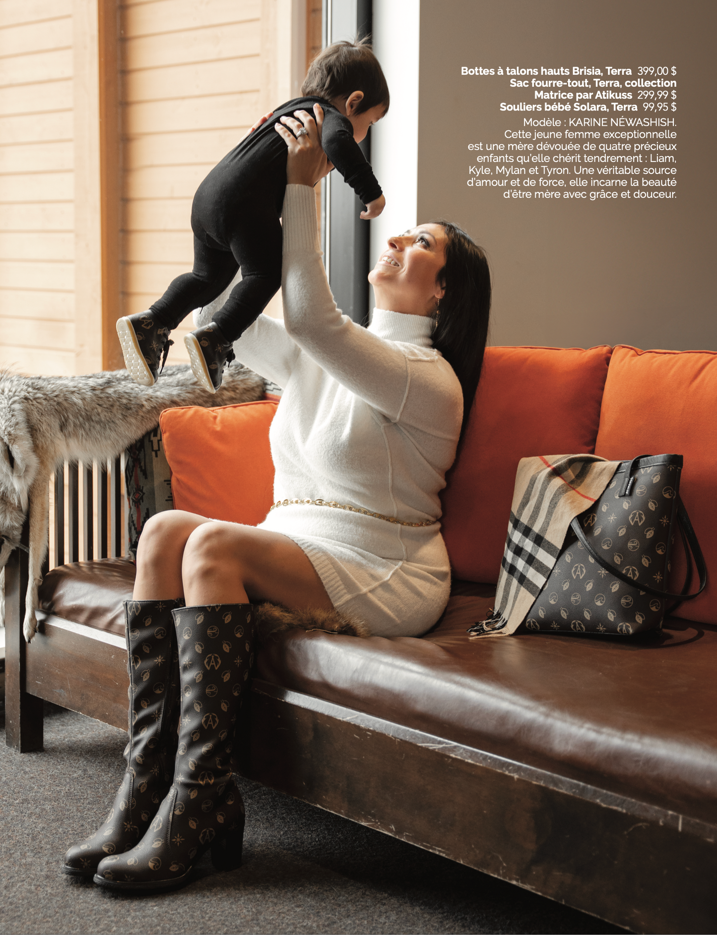 Bottes à talon haut style Brisia terra