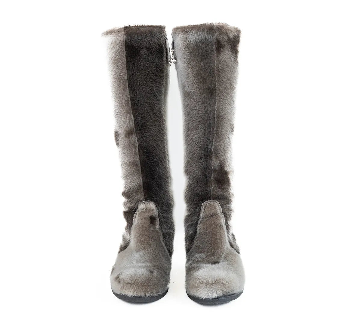 Bottes à talon haut en Loup Marin Minu naturel