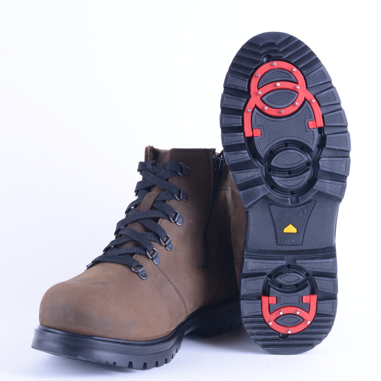 Menutan - Bottes à crampon pour homme en cuir nubuck