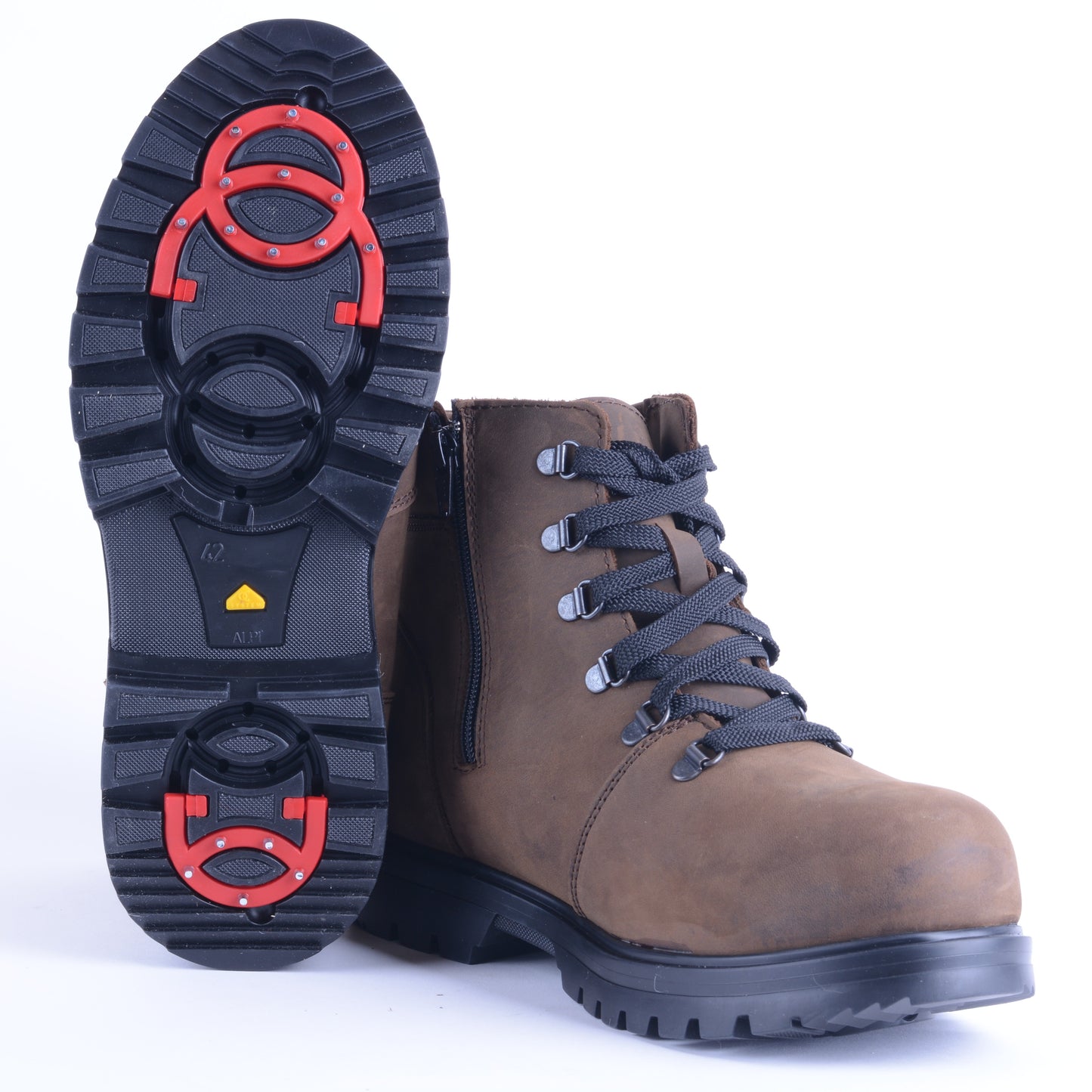 Menutan - Bottes à crampon pour homme en cuir nubuck