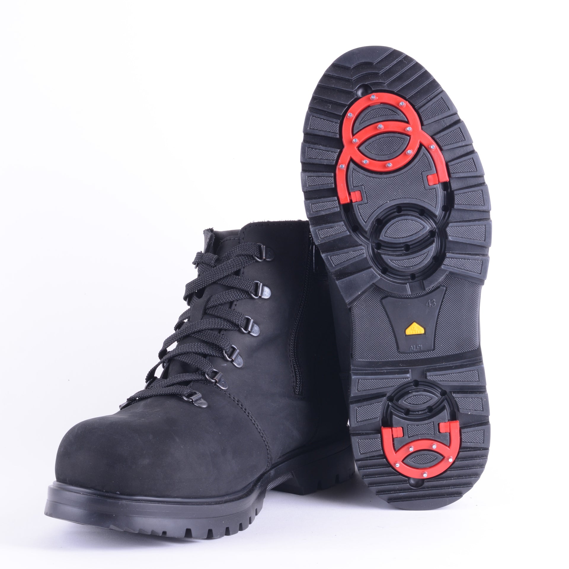 Menutan - Bottes à crampon pour homme en cuir nubuck