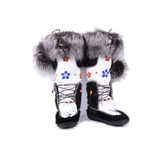 Inukjuak blanc cueilleuse bleu